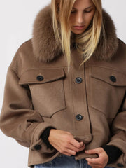 CHARLIE JACKET - WOOL - BROWN