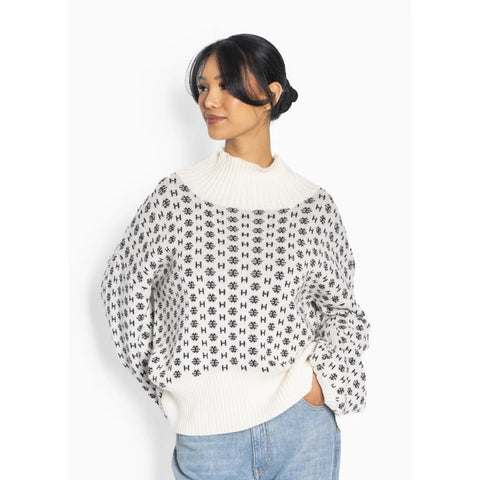 HEST HÉST LOGO Sweater White Alyssum