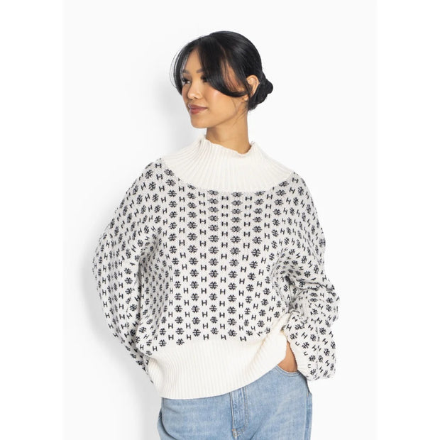 HEST HÉST LOGO Sweater White Alyssum