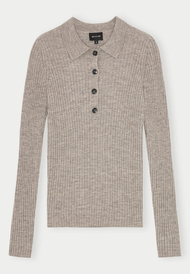 Cadee Knit Blouse - Light Taube