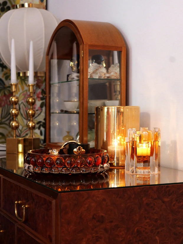 HURRICANE LAMP ROCK, Amber