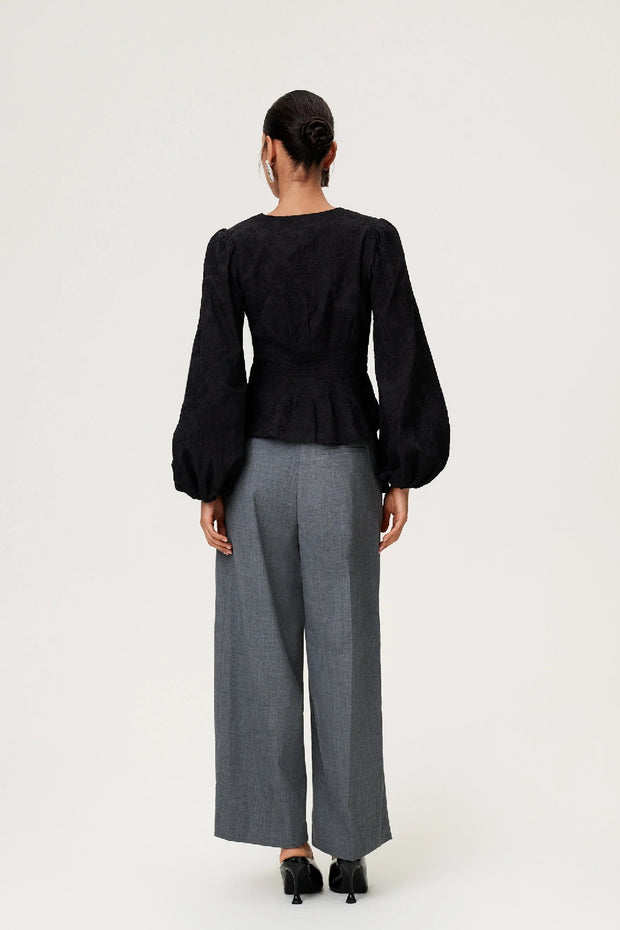 Palena Blouse Black Embroidery