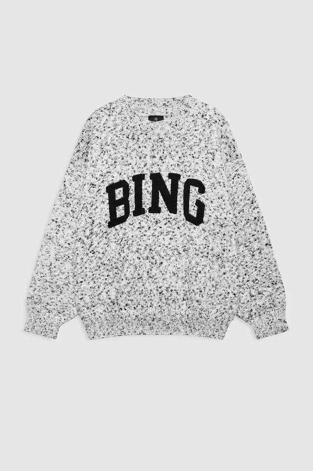 Sydney Crew Sweater Bing - marled white