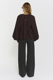 Giane Blouse Mocha Brown