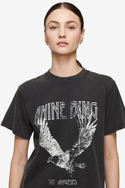 ANINE BING LILI TEE EAGLE - WASHED BLACK