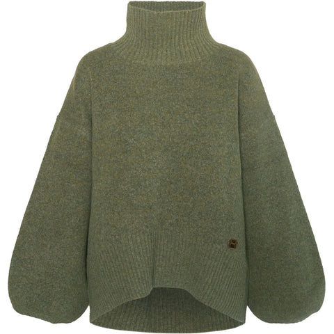 FAM Patch Short Sweater Winter Moss