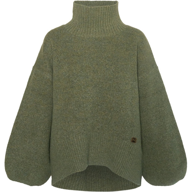 FAM Patch Short Sweater Winter Moss