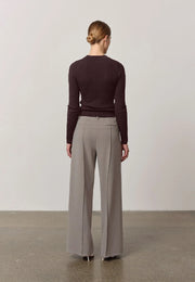 Daniella Knit Blouse - Wine Red