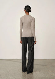 Cadee Knit Blouse - Light Taube