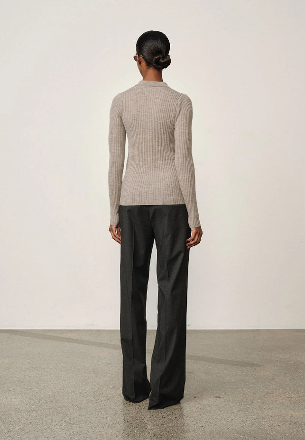 Cadee Knit Blouse - Light Taube