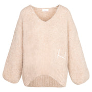 SOFIE V-neck Sweater Beige