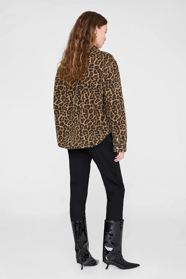 Paxton Shirt Black And Brown Leopard