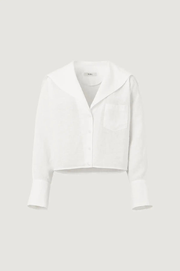 LINEN SAILOR SHIRT WHITE