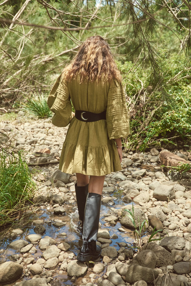 Loom Mini Dress Olive