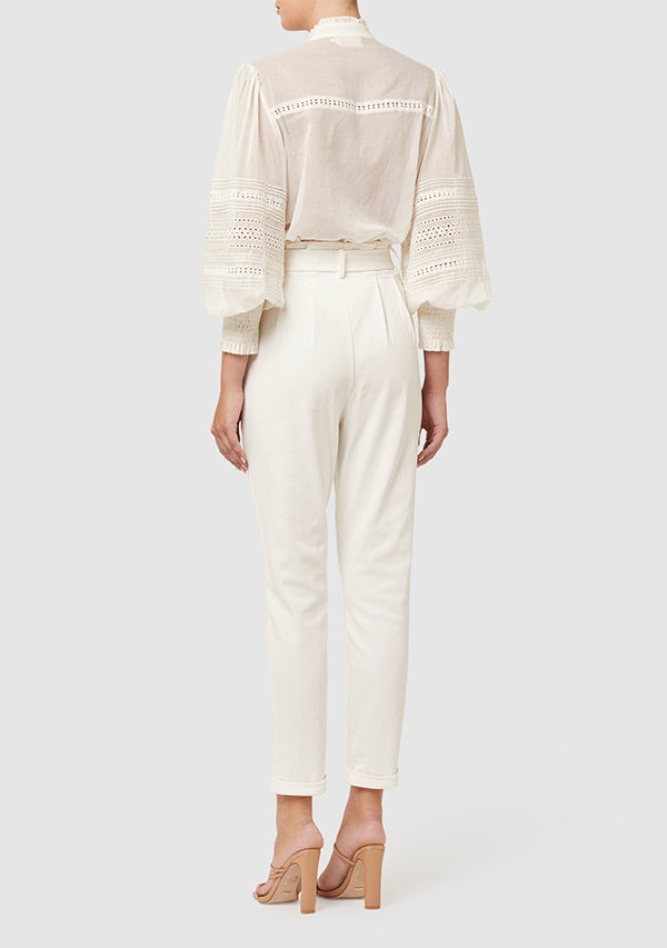 MYSTICAL EMBROIDERY BLOUSE OFF WHITE