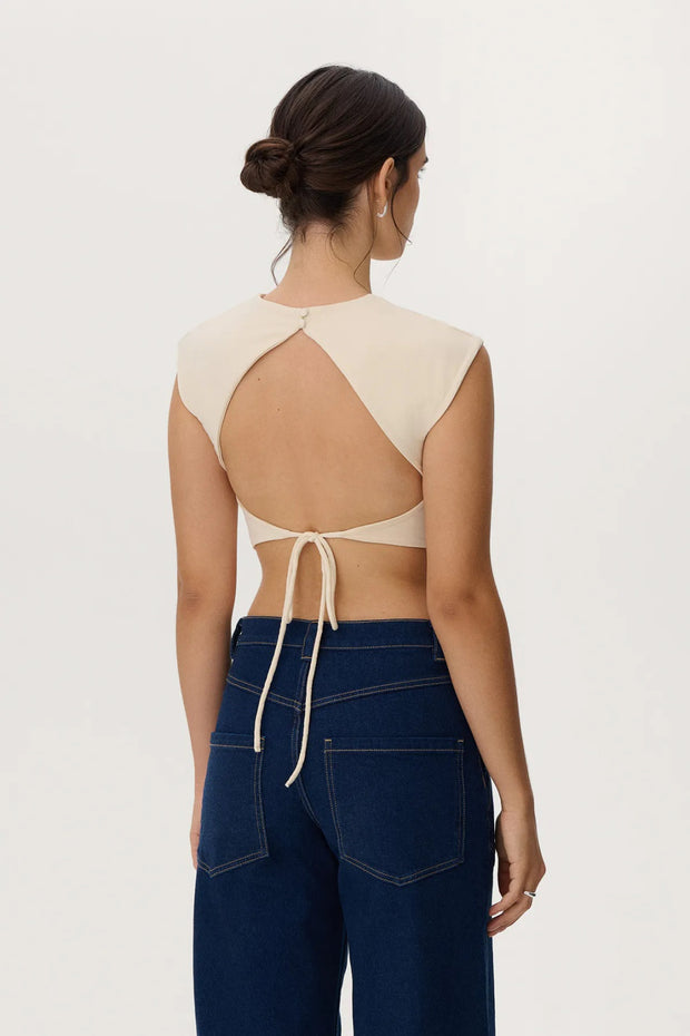 DONNA TOP OFF WHITW