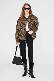Paxton Shirt Black And Brown Leopard