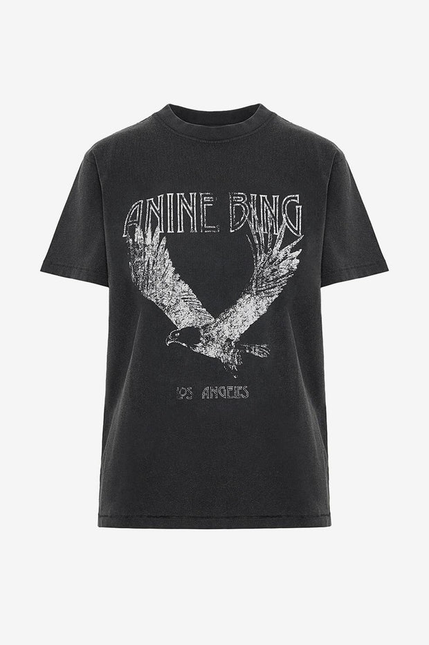 ANINE BING LILI TEE EAGLE - WASHED BLACK