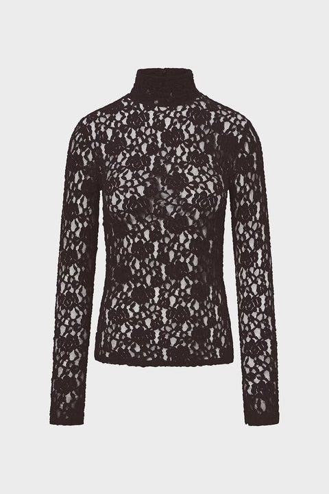 Mariana Lace Top Mocha Brown