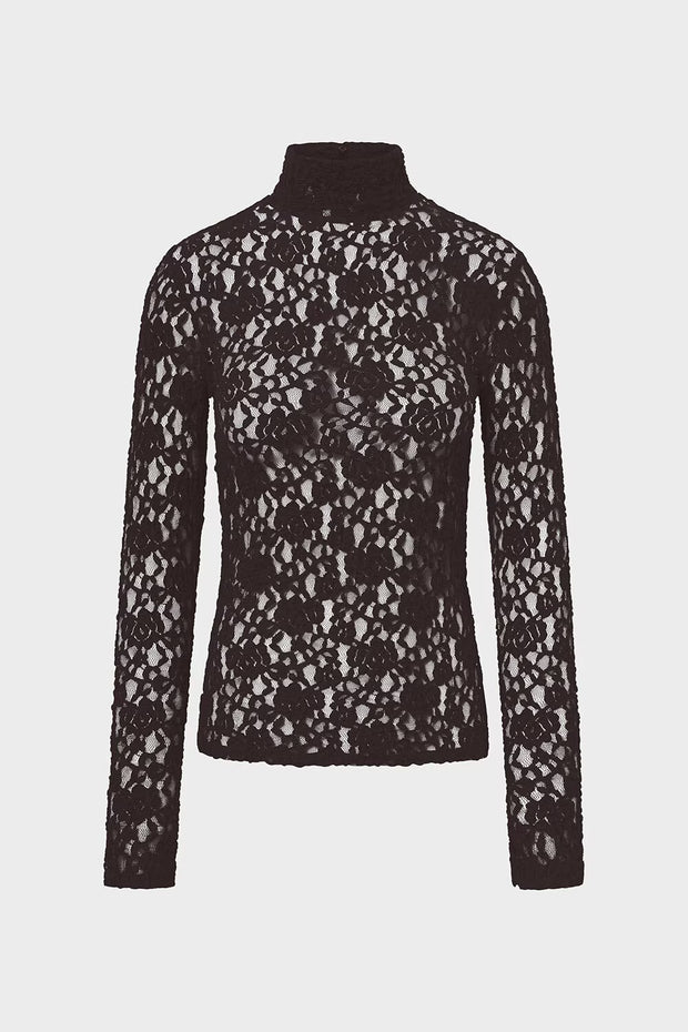 Mariana Lace Top Mocha Brown