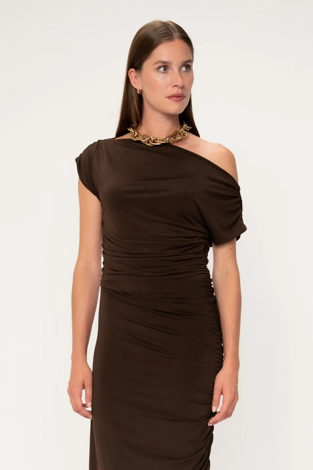 COLUMBINE DRESS MOCHA