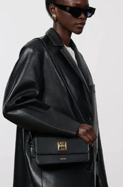 Elly Crossbody Bag in High Shine Black