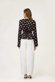 Marmo Blouse Brown dot