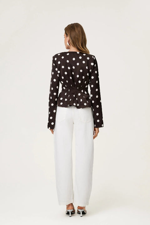 Marmo Blouse Brown dot