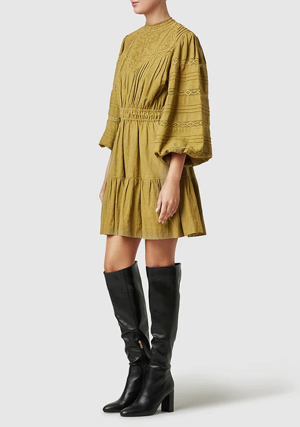 Loom Mini Dress Olive