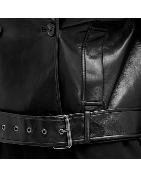 SIMONE JACKET - BLACK RECYCLED LEATHER