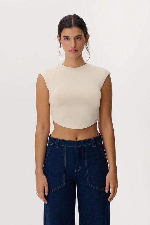 DONNA TOP OFF WHITW