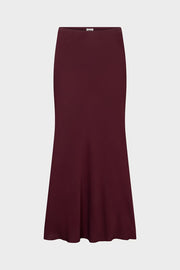 Tyne Satin Skirt Burgundy