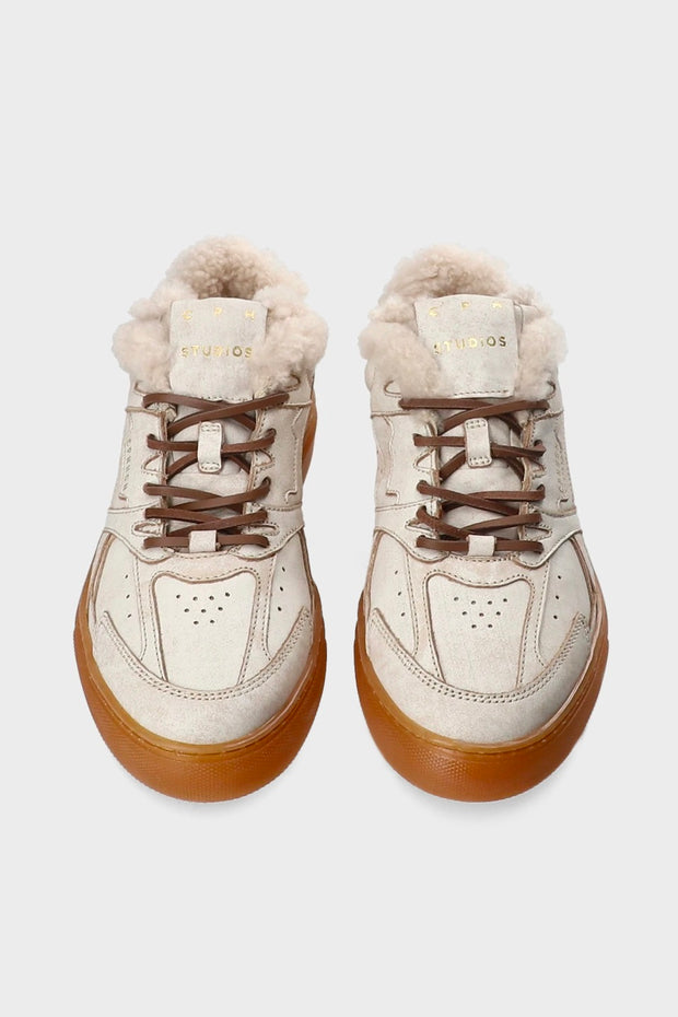 CPH63 vintage leather teddy cream