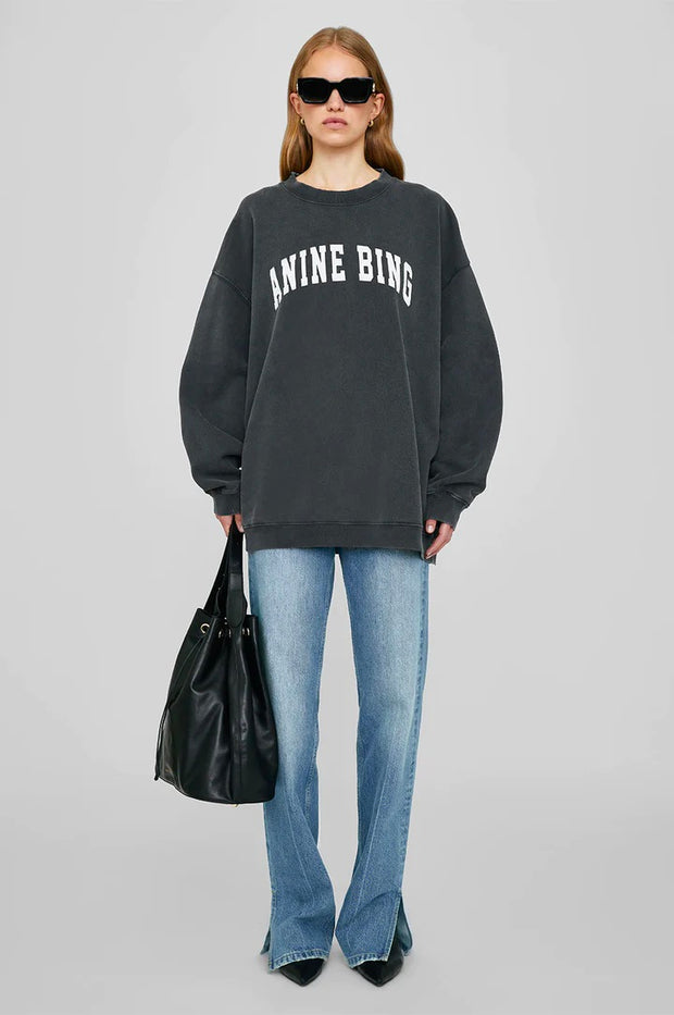 ANINE BING TYLER SWEATSHIRT - WASHED BLACK