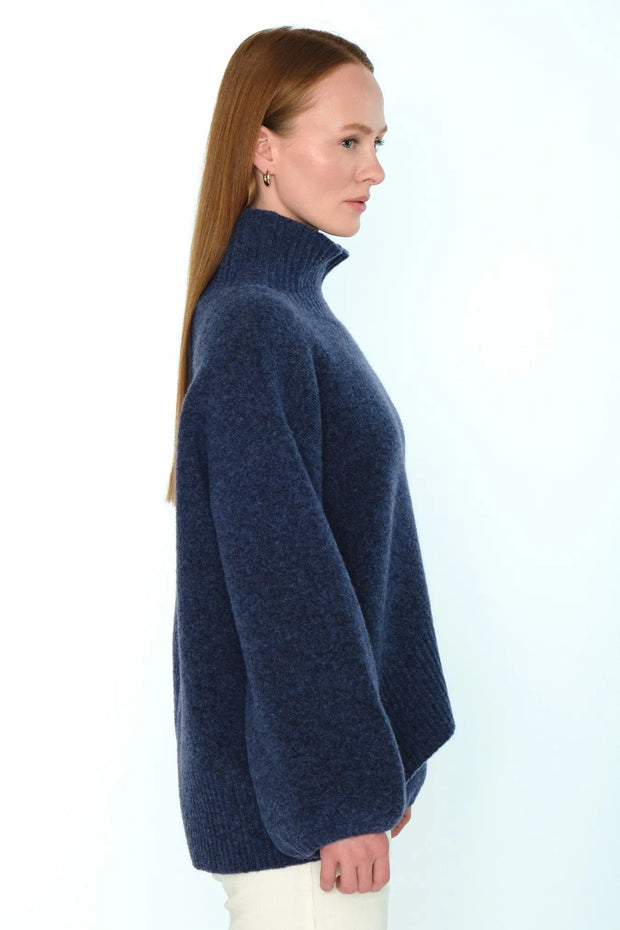 FAM Patch Short Sweater True Navy