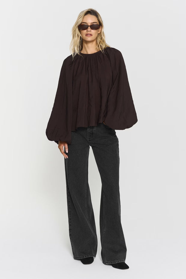 Giane Blouse Mocha Brown