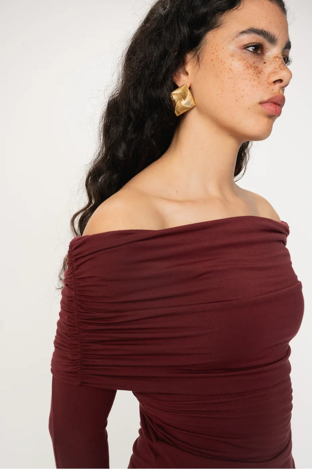 Boxus topp Burgundy