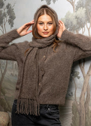 Mohair Scarf Taupe