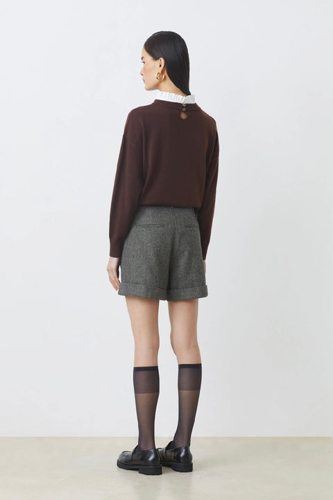 BILAL WOVEN SHORTS CARBONE