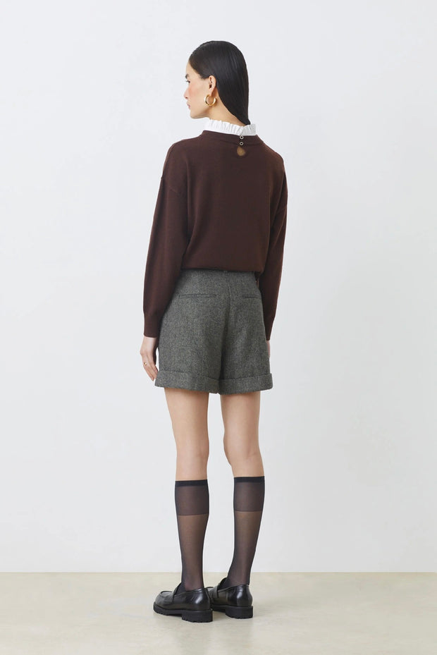 BILAL WOVEN SHORTS CARBONE