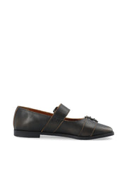 CASDIANA BUCKLE BALLERINA - Distressed Brown