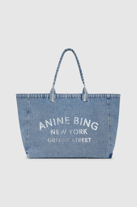 LEO DENIM TOTE - SHADOW BLUE
