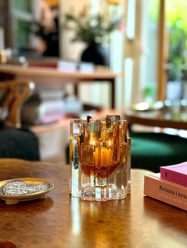 HURRICANE LAMP ROCK, Amber