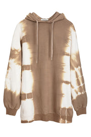 SUPER OVERSIZED HOODIE Camel Tie Dye