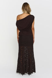Akasha Lace Skirt Mocha Brown