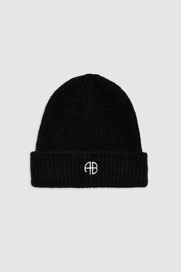 ANINE BING ELIA BEANIE HAT - BLACK