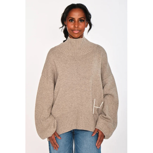 GIANNA Sweater Light Brown Melange