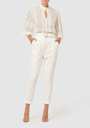MYSTICAL EMBROIDERY BLOUSE OFF WHITE