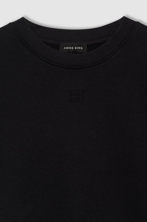MYERS CROPPED TEE - FADED BLACK FRENCH TERRY