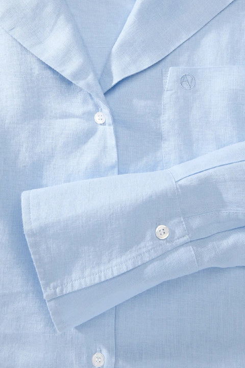 LINEN SAILOR SHIRT LIGHT BLUE